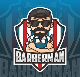 理发师插画图片