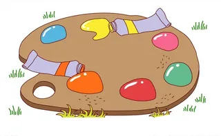 卡通画板素材图片