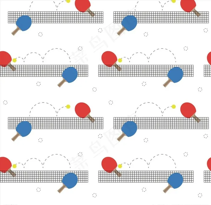 乒乓球四方连续底纹图片cdr矢量模版下载