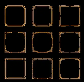 矢量花纹边框合集图片