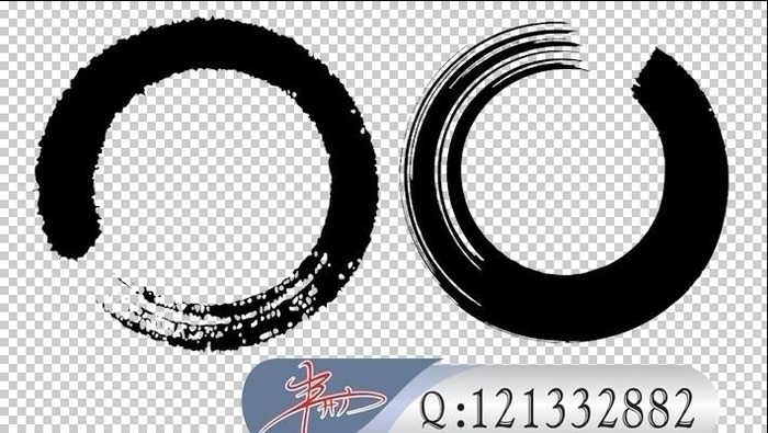 毛笔画圆