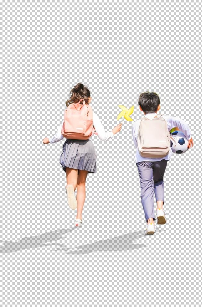 放学的小孩图片