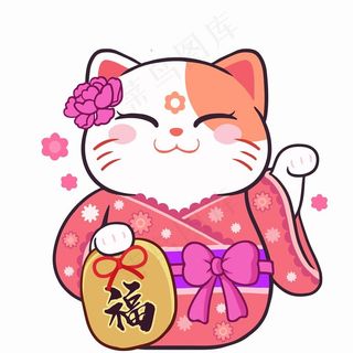 日式招财猫图片
