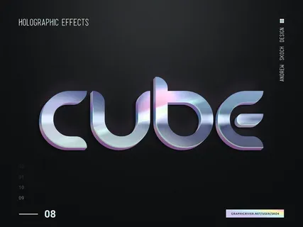 立体金属字体标志logo样机图片