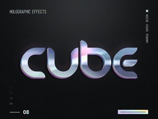 立体金属字体标志logo样机图片