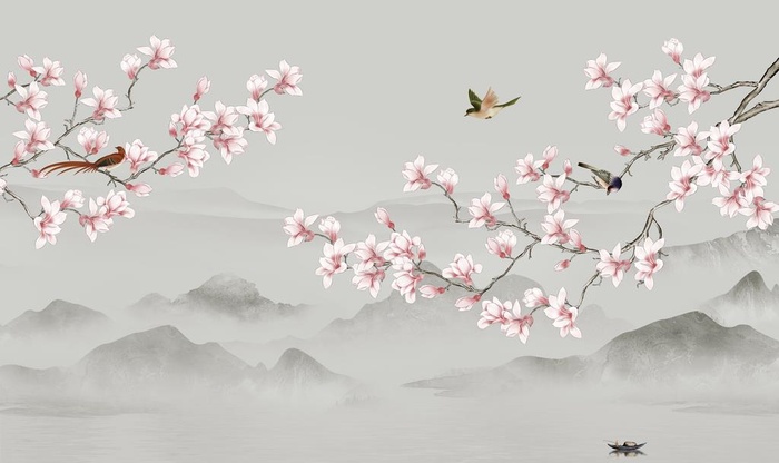 手绘花鸟图片(9071x5669)