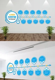 企业文化墙发展历程图片