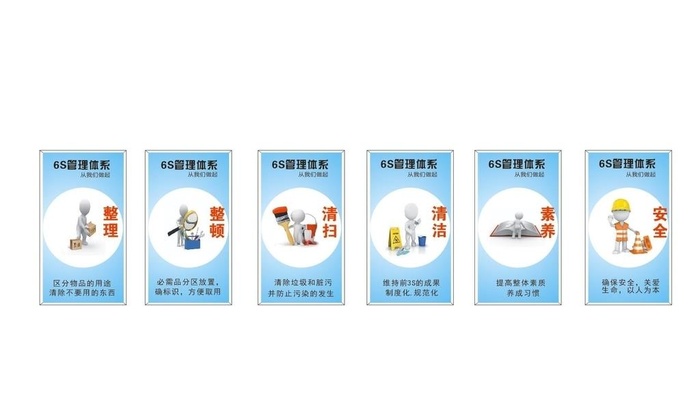 6S管理图片cdr矢量模版下载