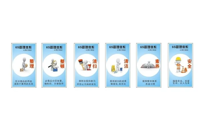 6S管理图片cdr矢量模版下载