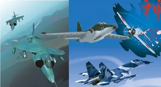 4款战斗机矢量素材图片