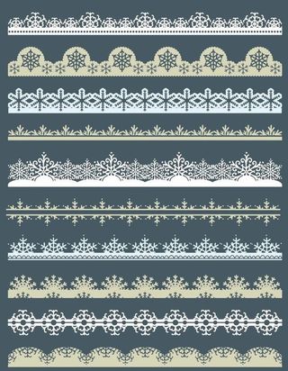 雪花花纹花边图片