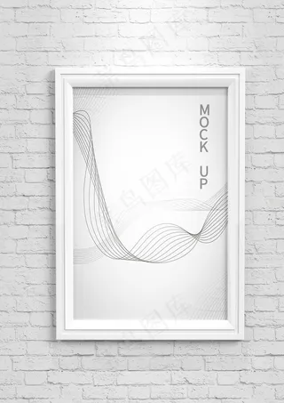 灯光背景相框样机图片