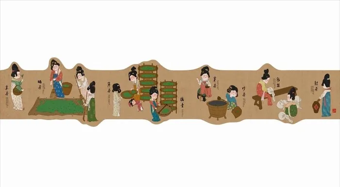 茶亭序奶茶 古风制茶工艺 图片cdr矢量模版下载