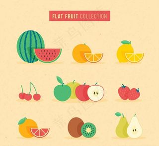 彩色水果矢量图片