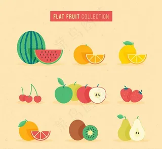 彩色水果矢量图片