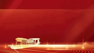 红色红船背景图片