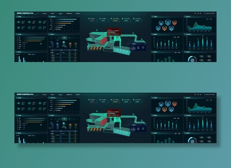数据可视化图片(3840x1080)psd模版下载