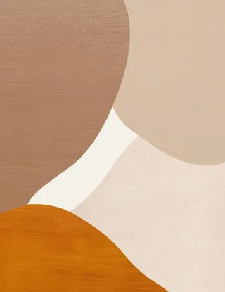 抽象色块装饰画图片