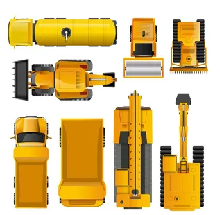 工程车俯视图图片