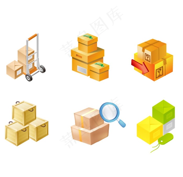 矢量卡通箱子图片