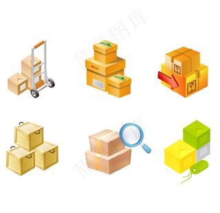 矢量卡通箱子图片