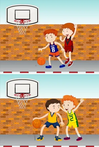 卡通打篮球图片