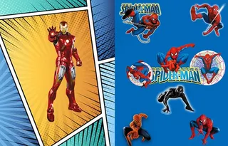 漫威英雄钢铁侠蜘蛛侠图片