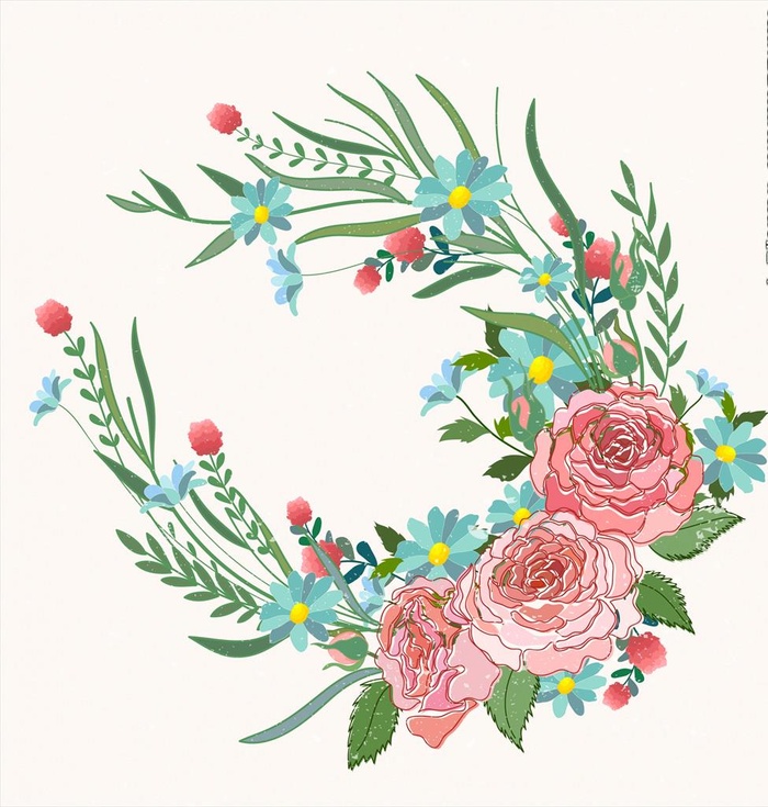 手绘花素材图片
