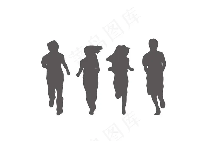 青年剪影图片ai矢量模版下载