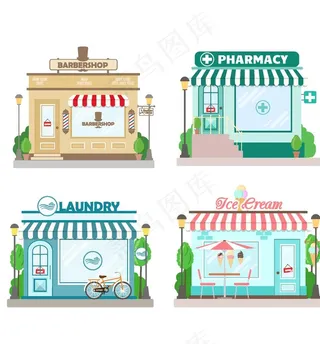 手绘卡通商店图片