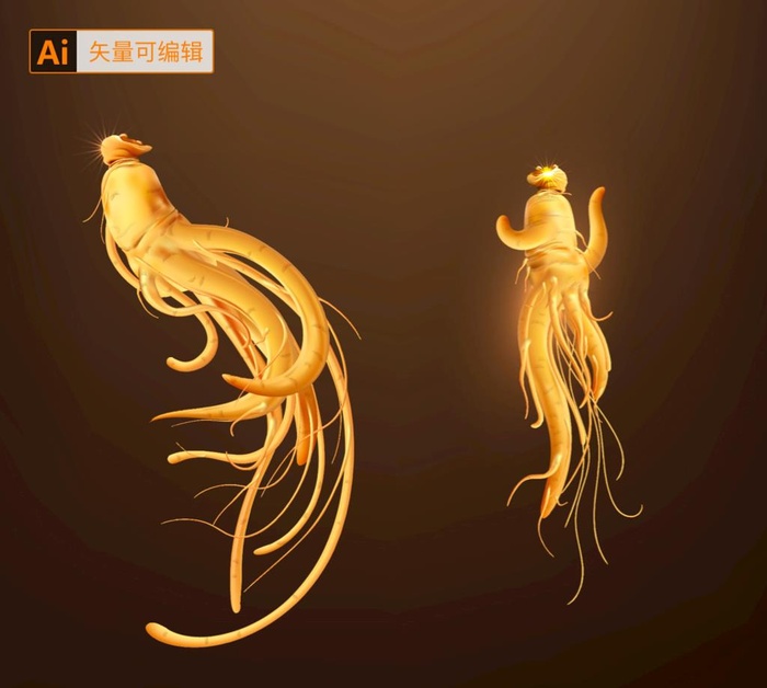 人参插画素材图片