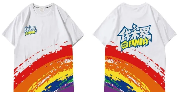 全身印班服素材 彩虹系列素材图片