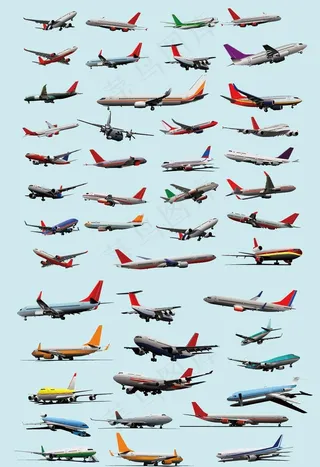 AI矢量飞机图片