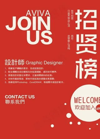 招聘招人企业活动宣传海报素材图片