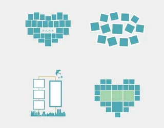 照片墙模板图片