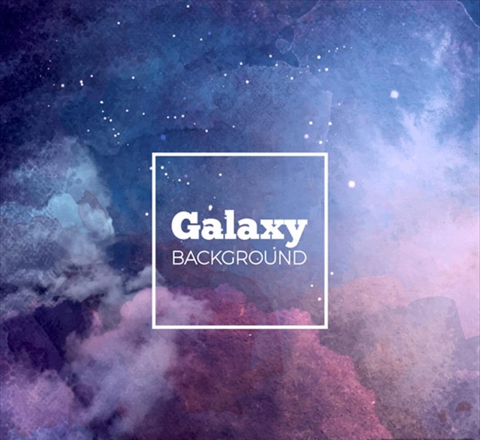 手绘水彩星系背景图片