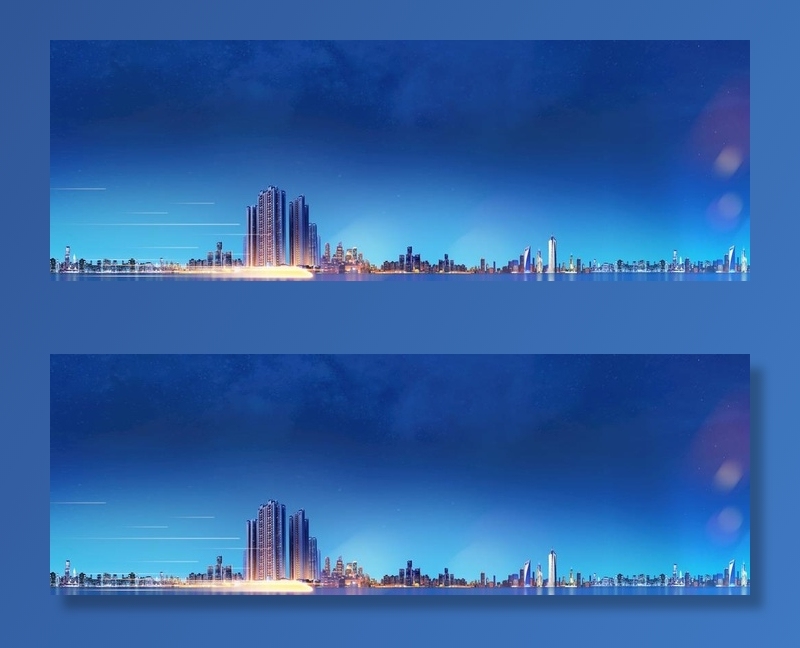 蓝色城市背景图片