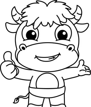 卡通牛图片
