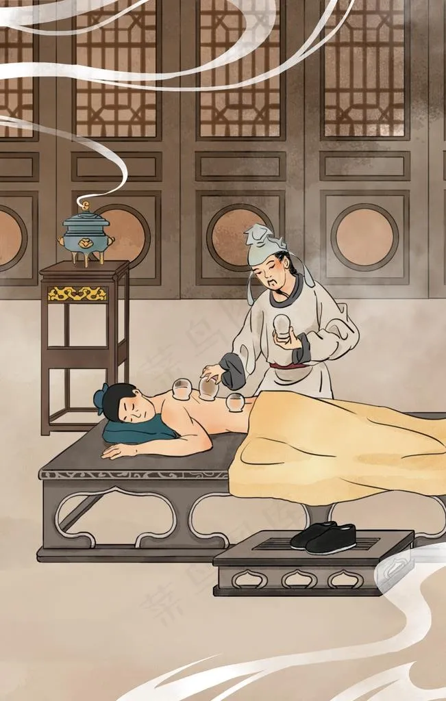 中医养生中药保健拔罐图片