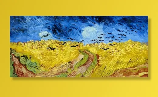 梵高 乌鸦群飞的麦田图片 梵高 乌鸦群飞的麦田图片