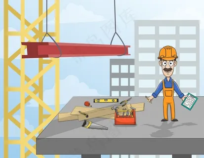 卡通建筑工人图片 卡通建筑工人图片