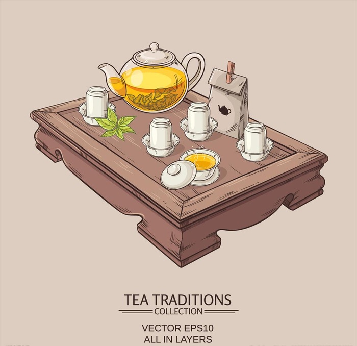 茶具图片ai矢量模版下载