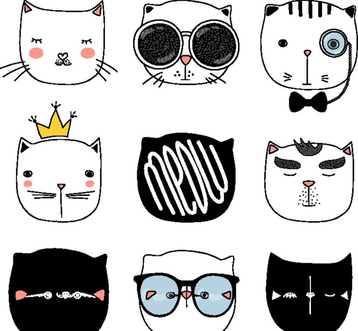 可爱小猫图案图片