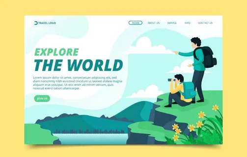 户外运动插画图片