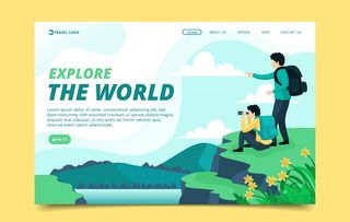 户外运动插画图片