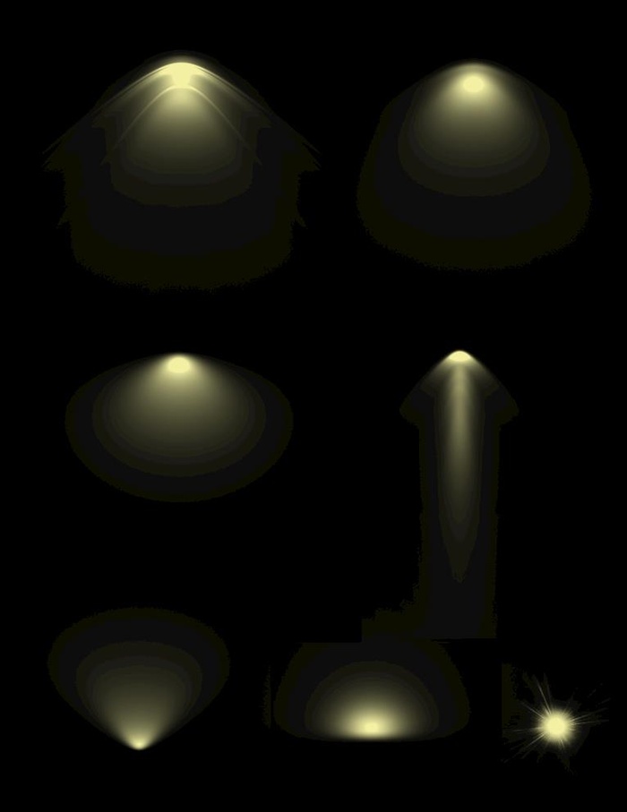 光效黄色暖光光源灯图片(1024x1369)psd模版下载