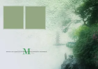 中国风 小清新 江南雨景图片