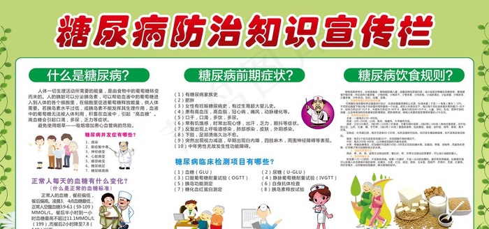 糖尿病预防图片psd模版下载