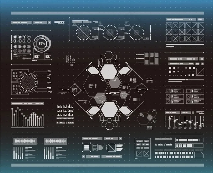 科幻界面图片ai矢量模版下载