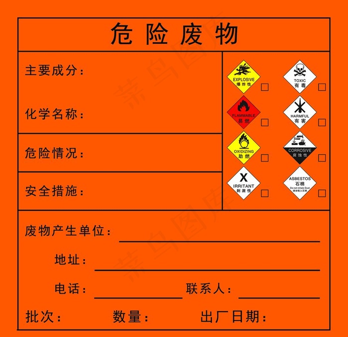 危险废物图片